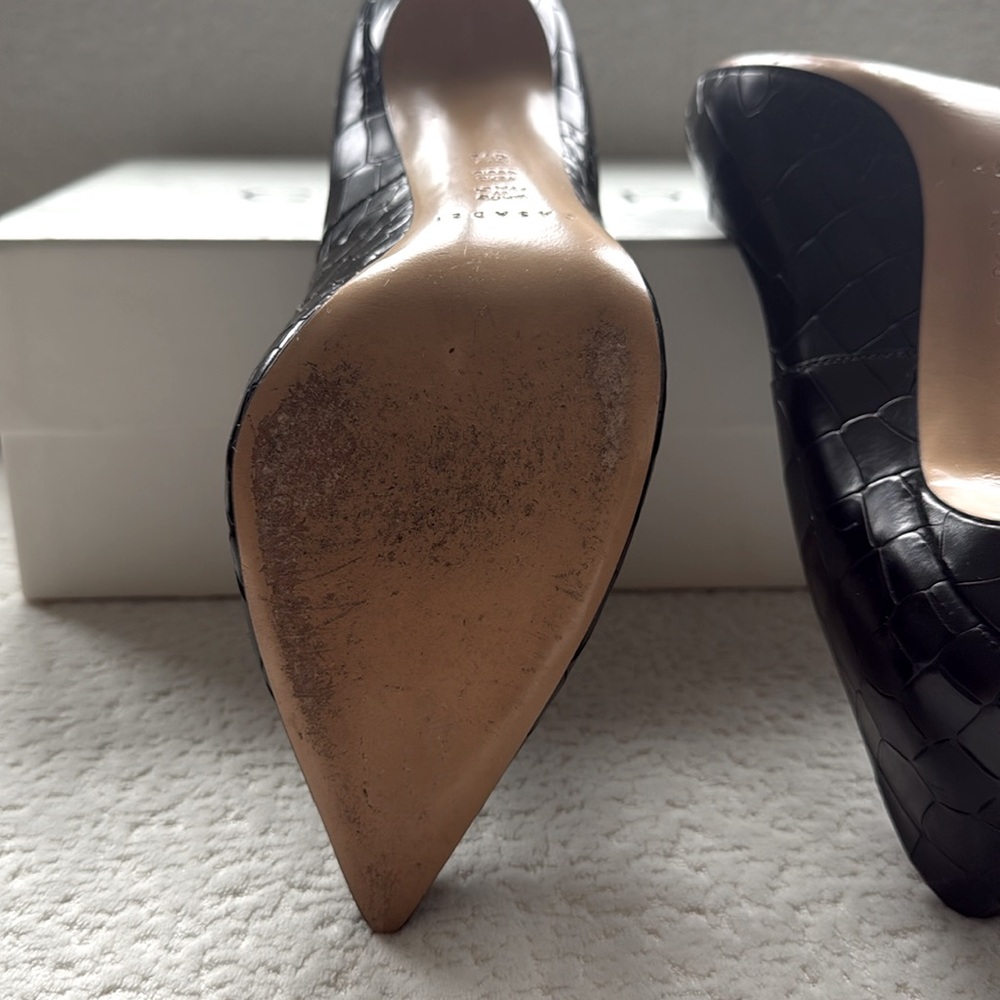 Casadei Black Blade-Python Print Pumps - Picture 8 of 8